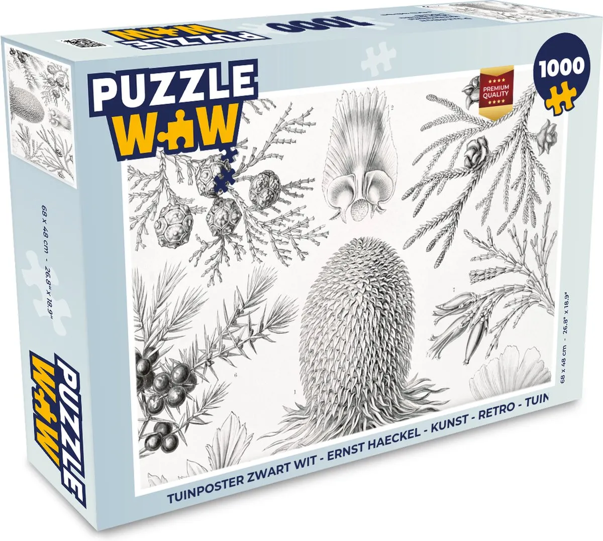 PuzzleWow Ernst Haeckel Coniferen Legpuzzel 1000 Stuks