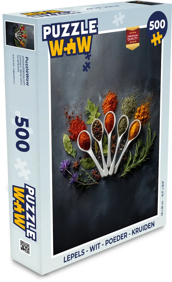 PuzzleWow Lepels Wit Kruiden Puzzel 500 Stuks