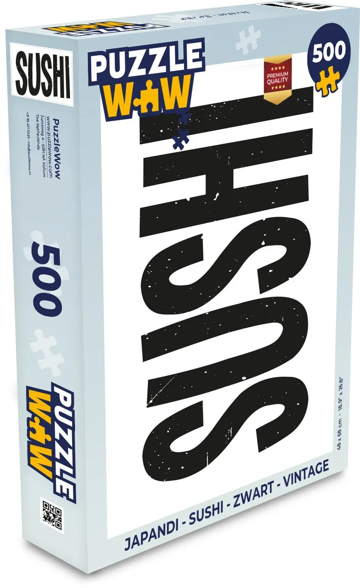 PuzzleWow Japandi Sushi Legpuzzel 500 Stuks