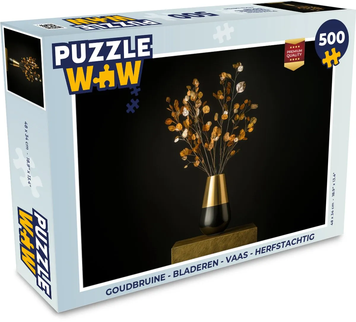 PuzzleWow Herfstachtige Bladeren Legpuzzel 500 Stuks - Boeket Bloemen 2