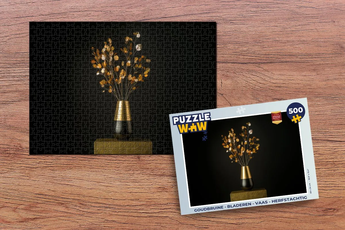PuzzleWow Herfstachtige Bladeren Legpuzzel 500 Stuks - Boeket Bloemen 2