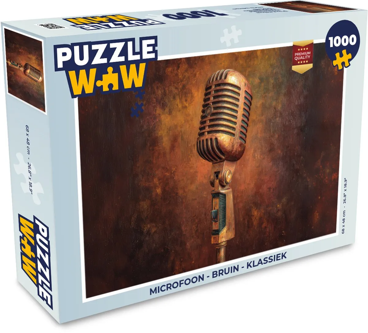 PuzzleWow Microfoon Klassiek Legpuzzel 1000 Stuks