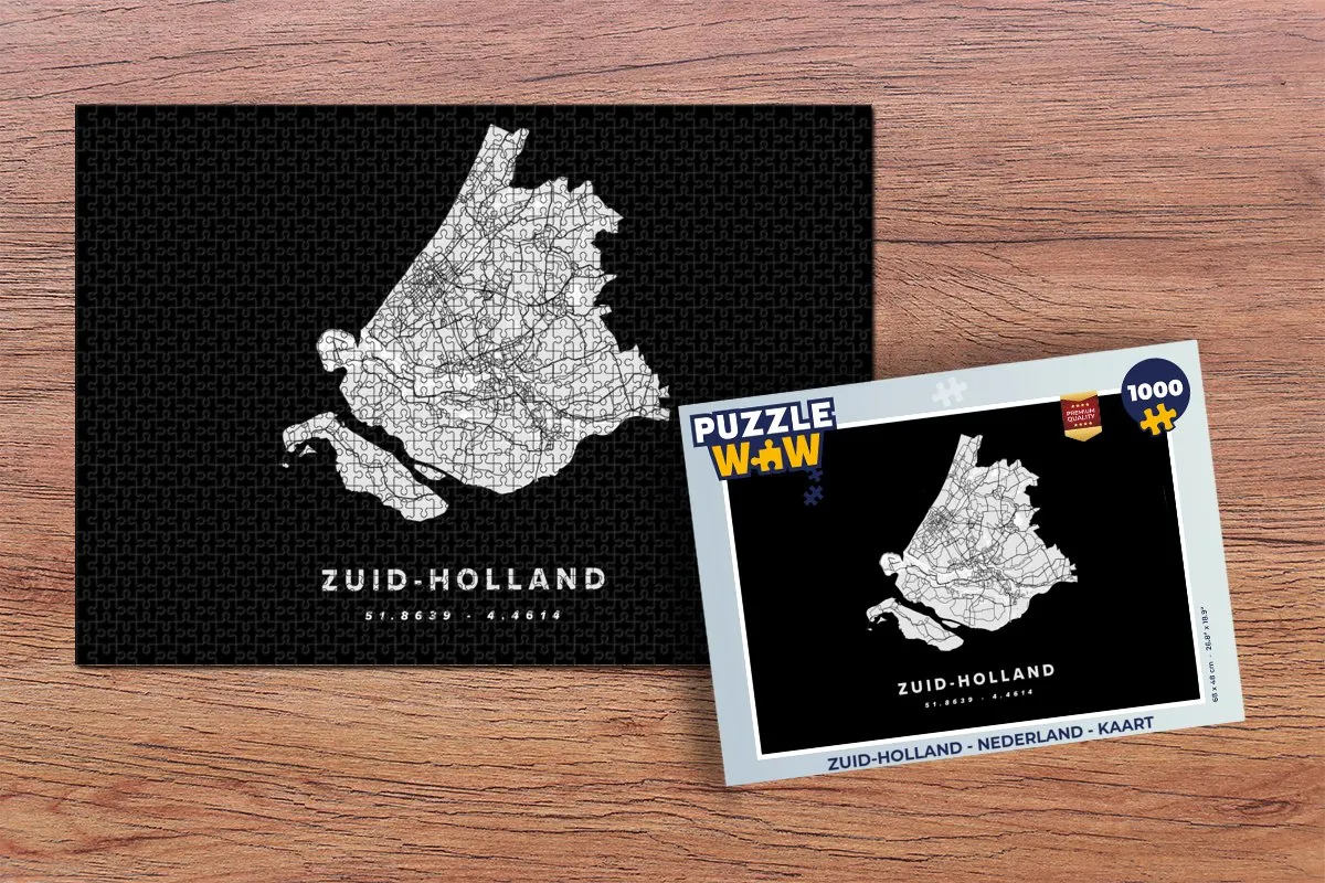 PuzzleWow Zuid-Holland Puzzel - 1000 Stuks - Multicolor