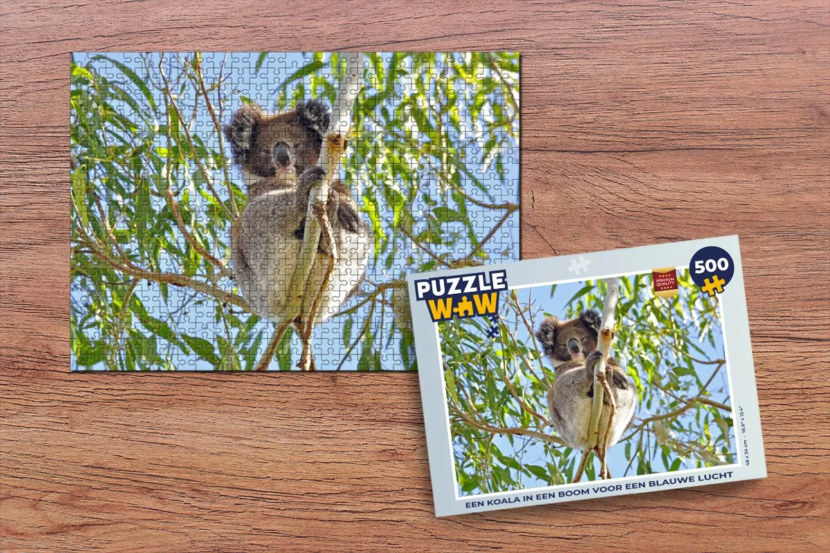 PuzzleWow Koala Lucht Takken Legpuzzel 500 Stuks - Multicolor