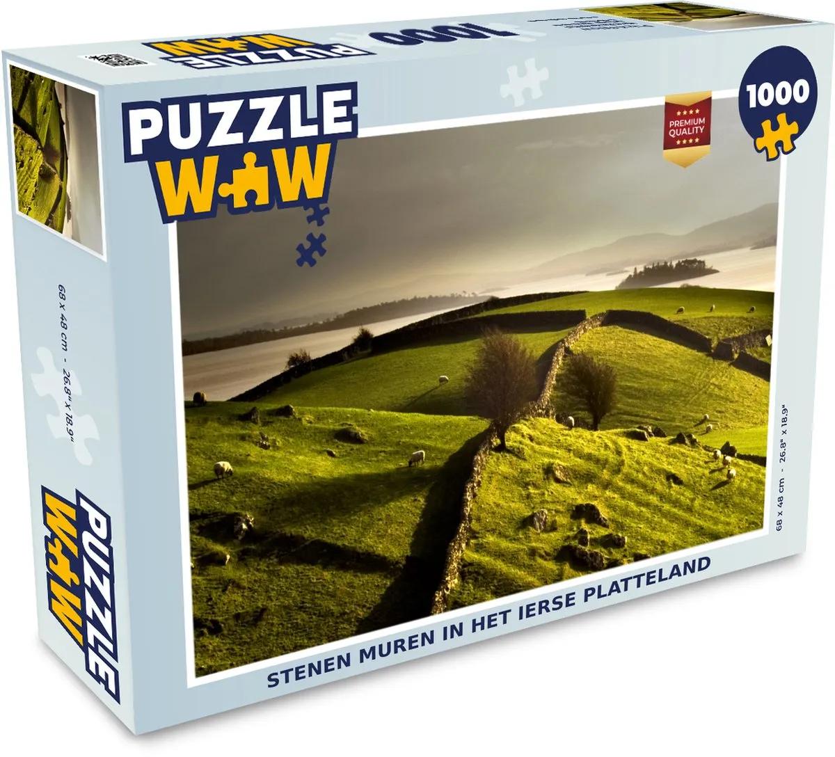 PuzzleWow Legpuzzel Stenen Muren Ierse Platteland 1000 Stuks