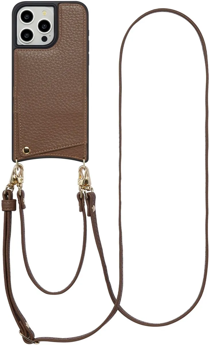 Selencia Hoesje iPhone 15 Pro Max - Mocha Brown - 2 Pasjes