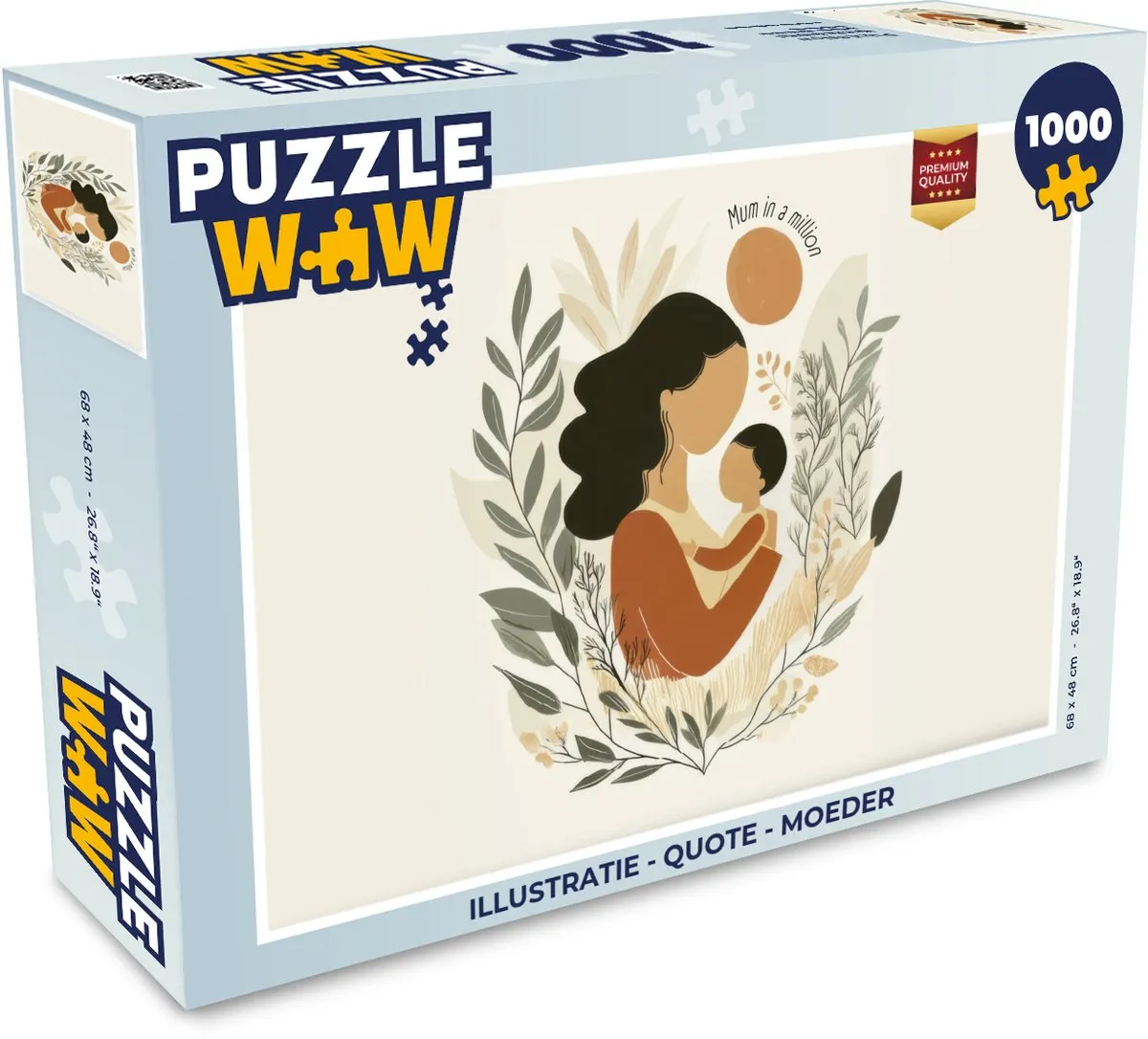 PuzzleWow Moeder Quote Legpuzzel 1000 Stuks