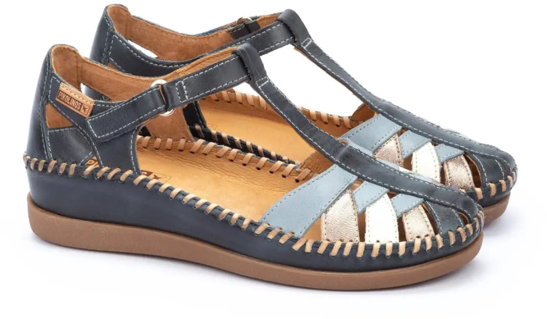 Pikolinos Cadaques Leren Sandalen 36 - Blauw