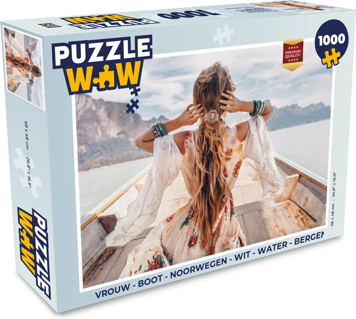 PuzzleWow Boot Noorwegen Legpuzzel 1000 Stuks