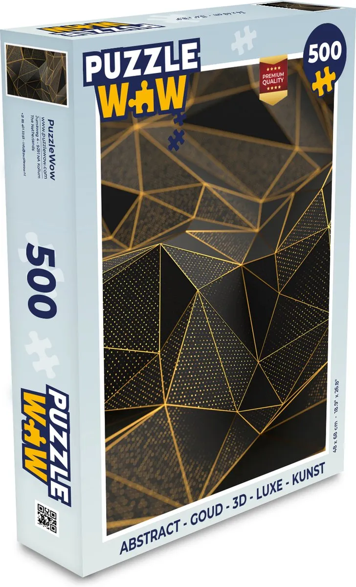 PuzzleWow Abstract 3D Puzzel 500 Stuks - Multicolor