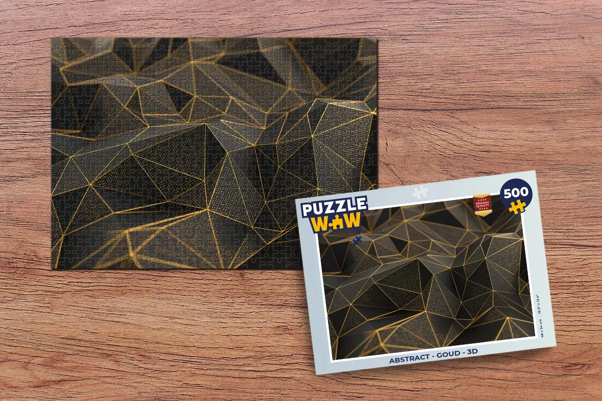 PuzzleWow Abstract 3D Puzzel 500 Stuks - Multicolor