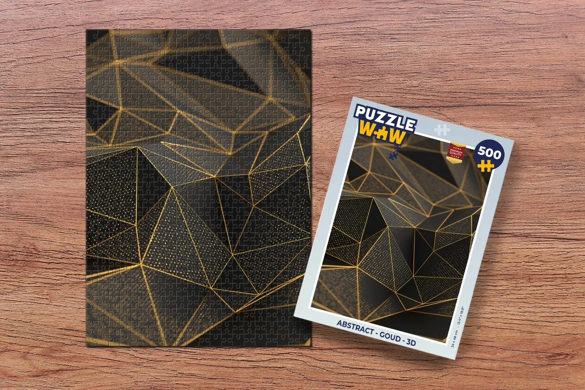 PuzzleWow Abstract 3D Puzzel 500 Stuks - Multicolor
