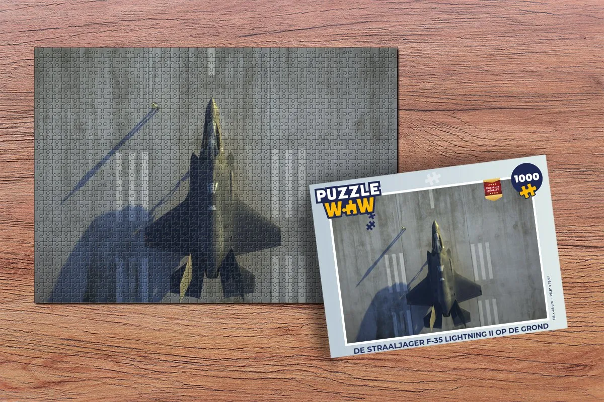 PuzzleWow F-35 Lightning II Legpuzzel 1000 Stuks - Multicolor