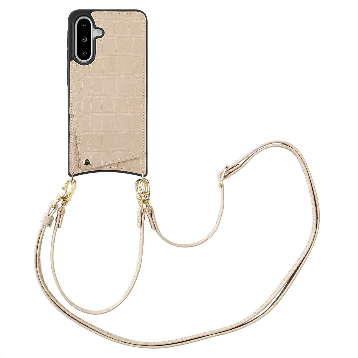 Selencia Croco Hoesje Samsung Galaxy A36/A56 - Beige