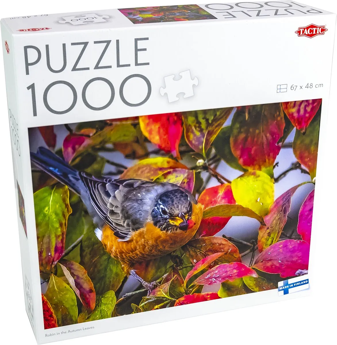 Tactic Robin in the Autumn Leaves Puzzel 1000 Stuks