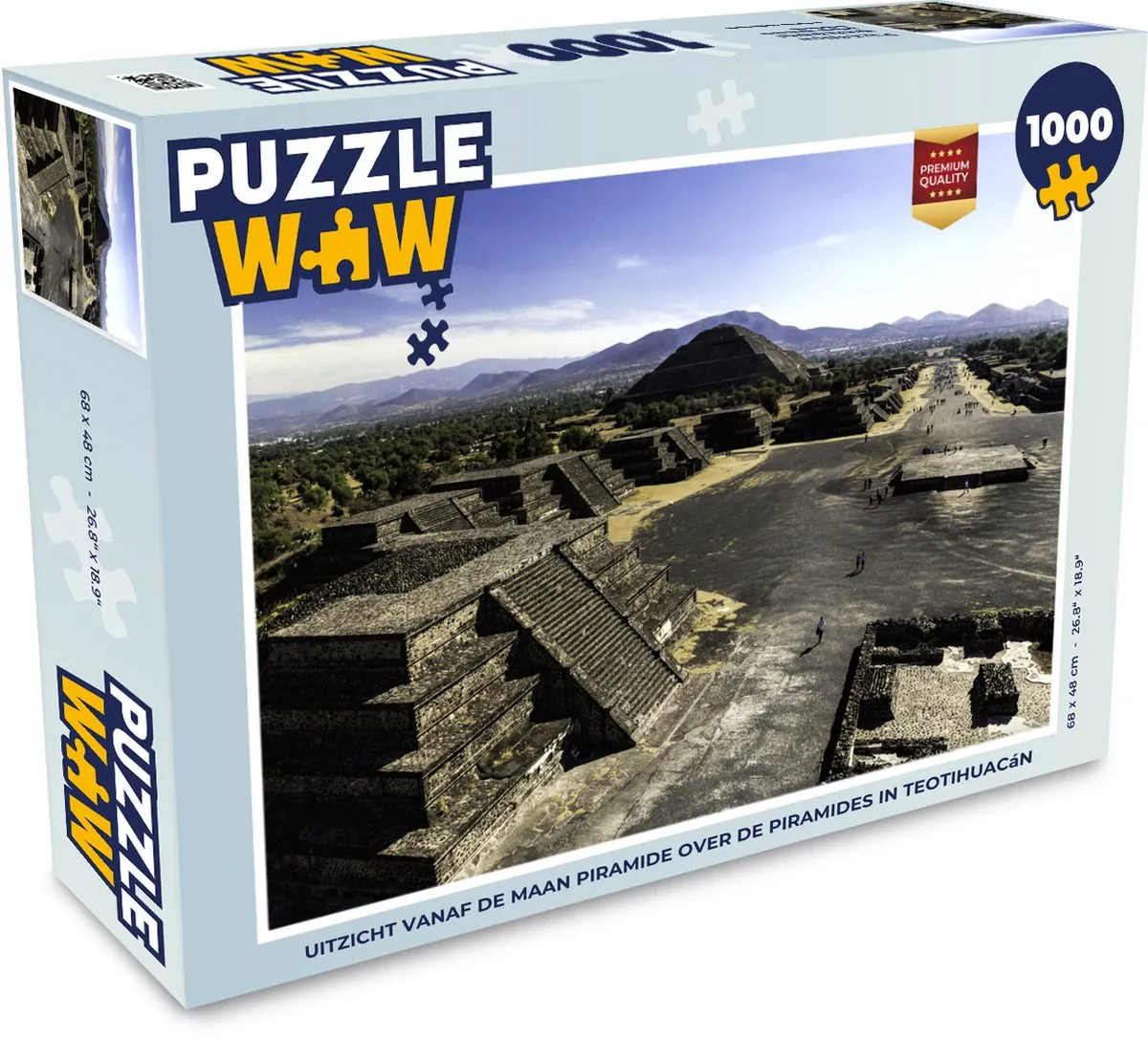 PuzzleWow Piramide Teotihuacán Legpuzzel 1000 Stuks - Multicolor