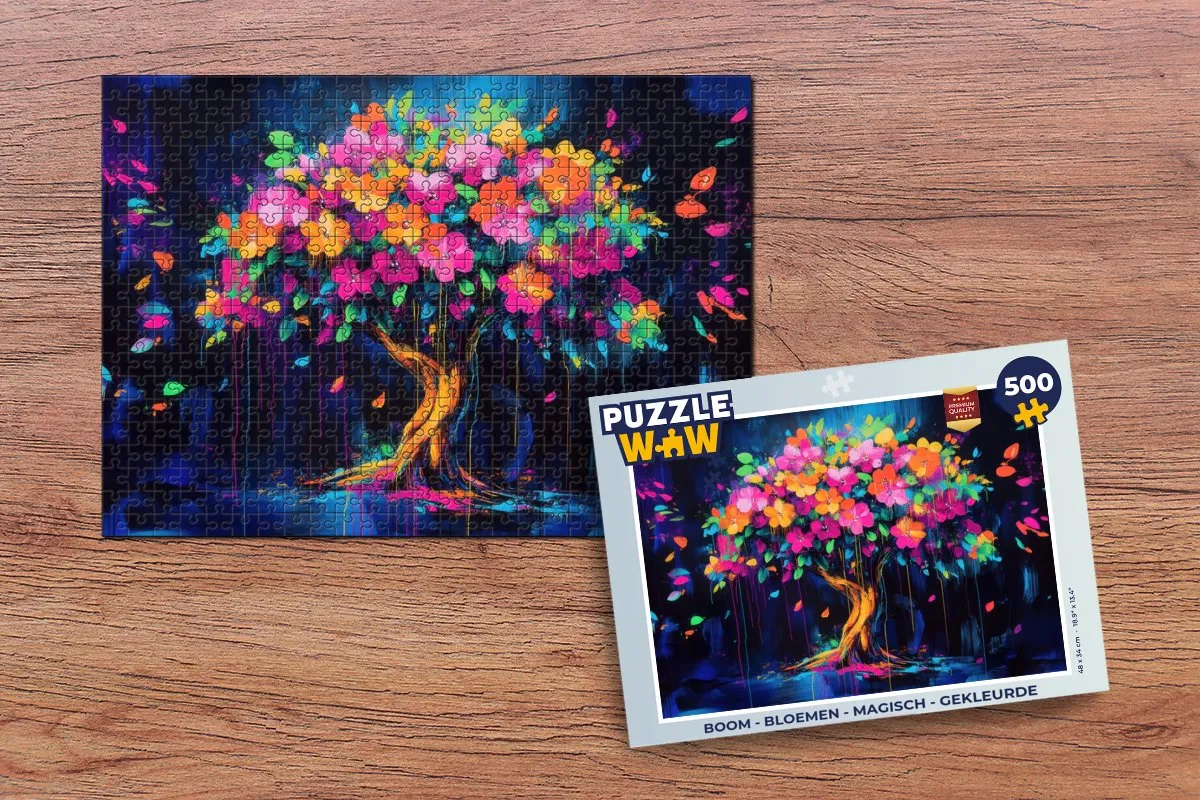 PuzzleWow Boom - Bloemen Magisch Legpuzzel 500 Stuks
