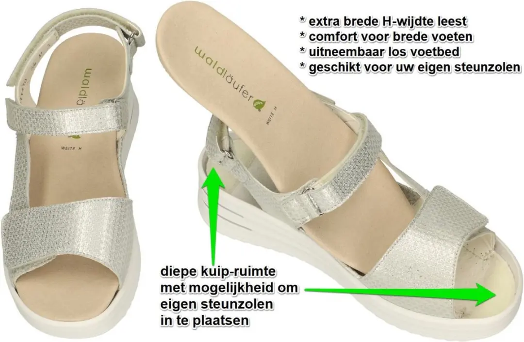 Waldläufer 795008 H-Dina Sandalen - Metallics 40.5 - afbeelding 6 van 6