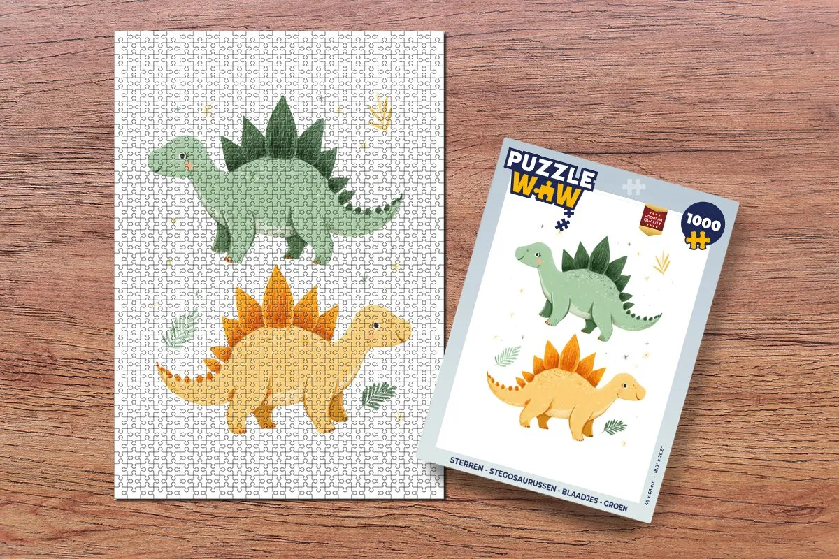 PuzzleWow Stegosaurussen Legpuzzel 1000 Stuks - Groen