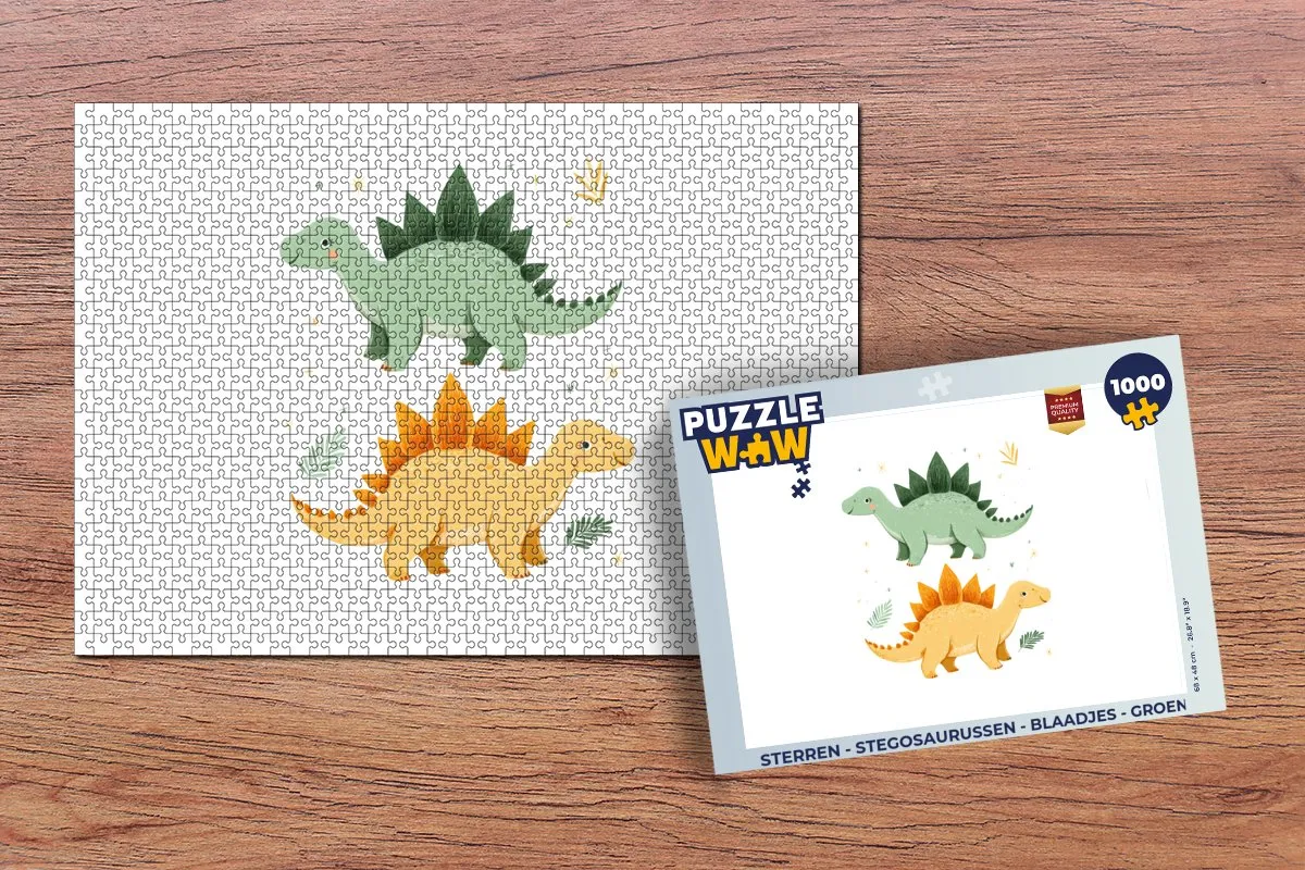 PuzzleWow Stegosaurussen Legpuzzel 1000 Stuks - Groen