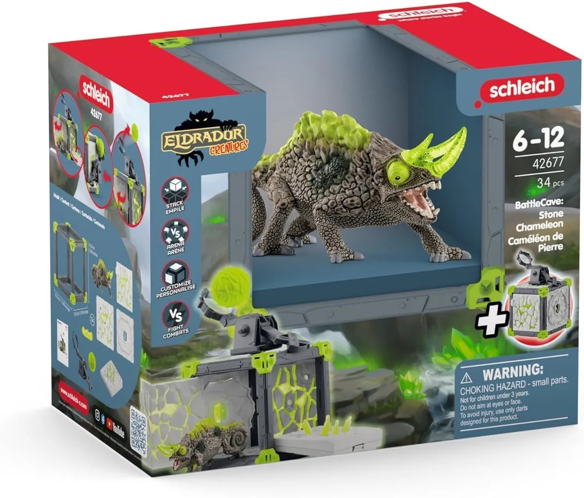 Schleich Eldrador Creatures BattleCave Steen Kameleon 42677