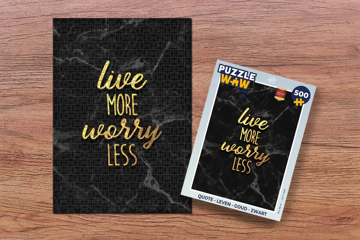 PuzzleWow Quote Leven Legpuzzel 500 Stuks - Multicolor