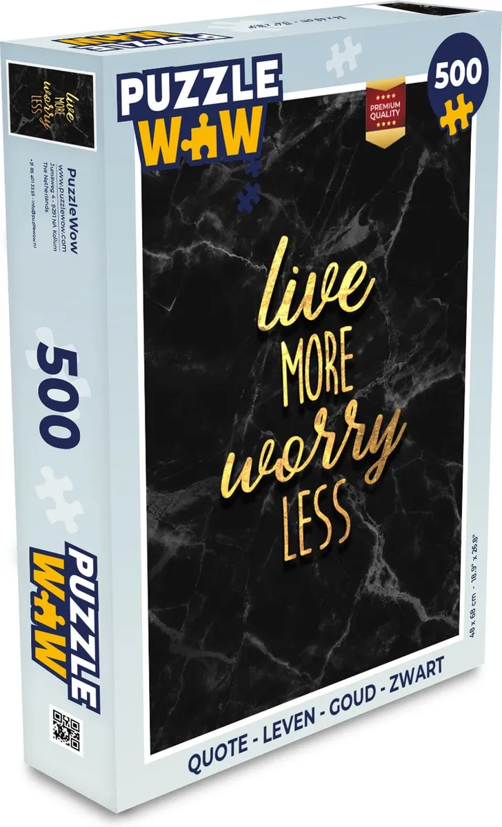 PuzzleWow Quote Leven Legpuzzel 500 Stuks - Multicolor
