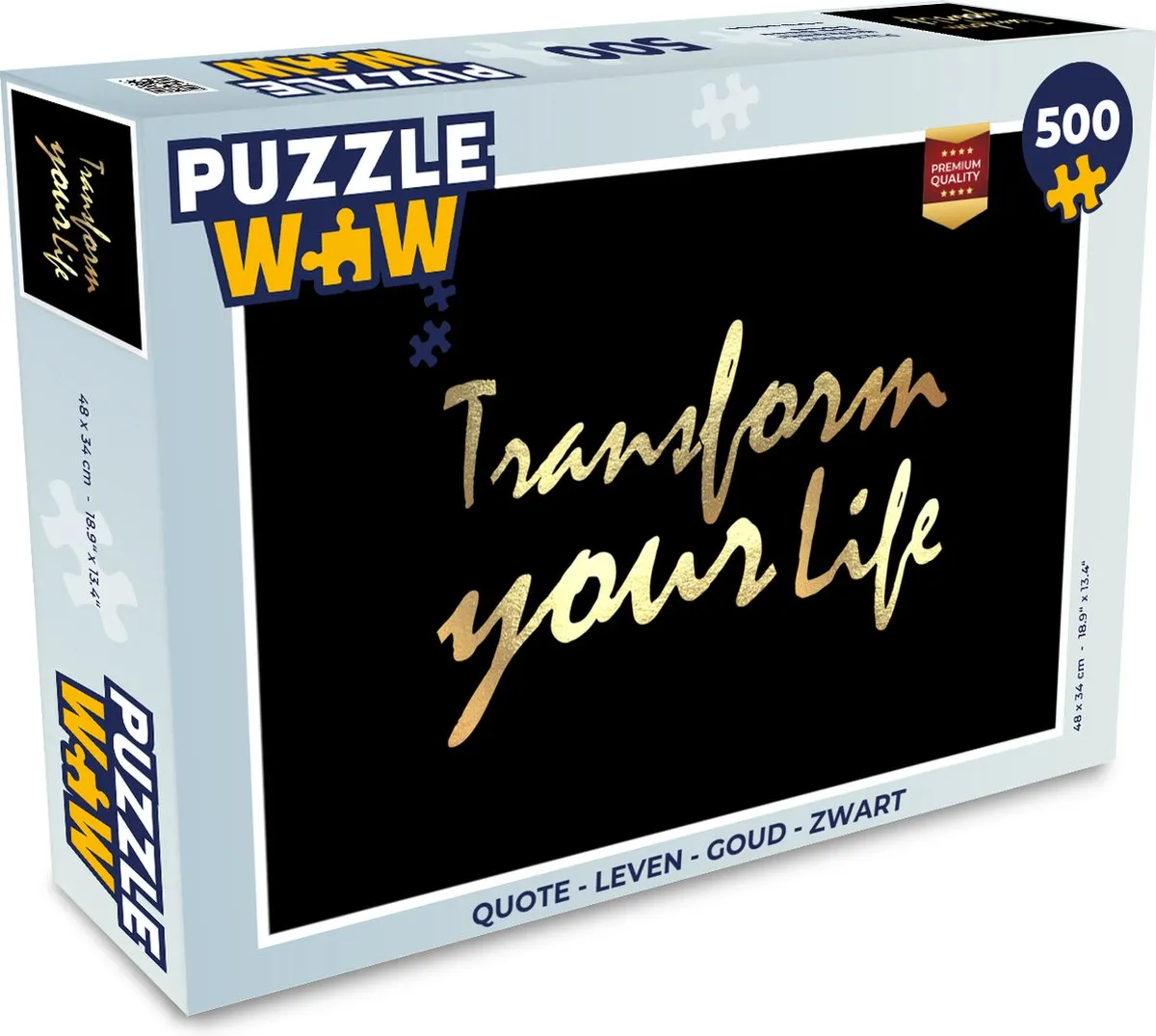 PuzzleWow Quote Leven Legpuzzel 500 Stuks