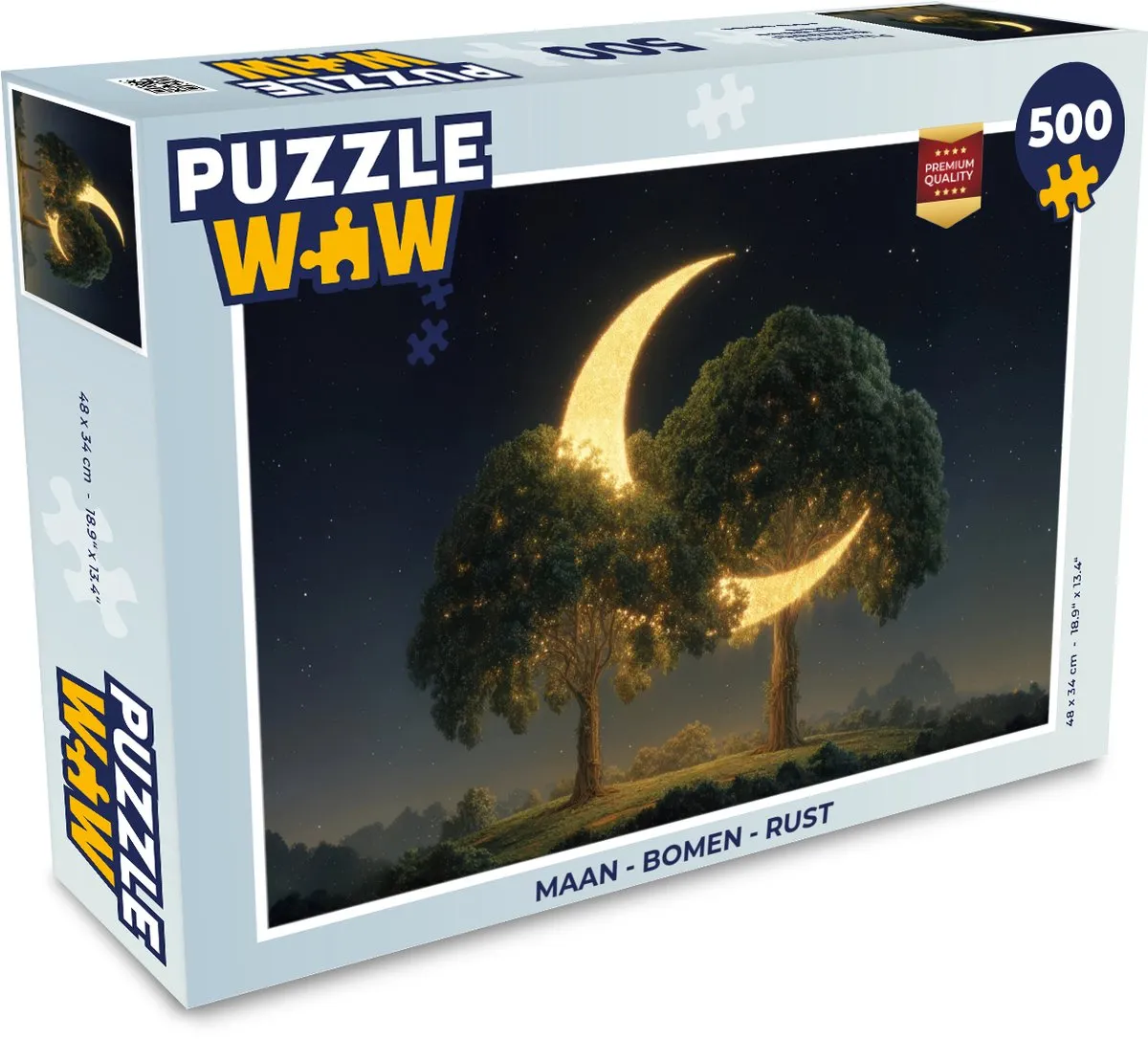 PuzzleWow Maan - Bomen Legpuzzel 500 Stuks