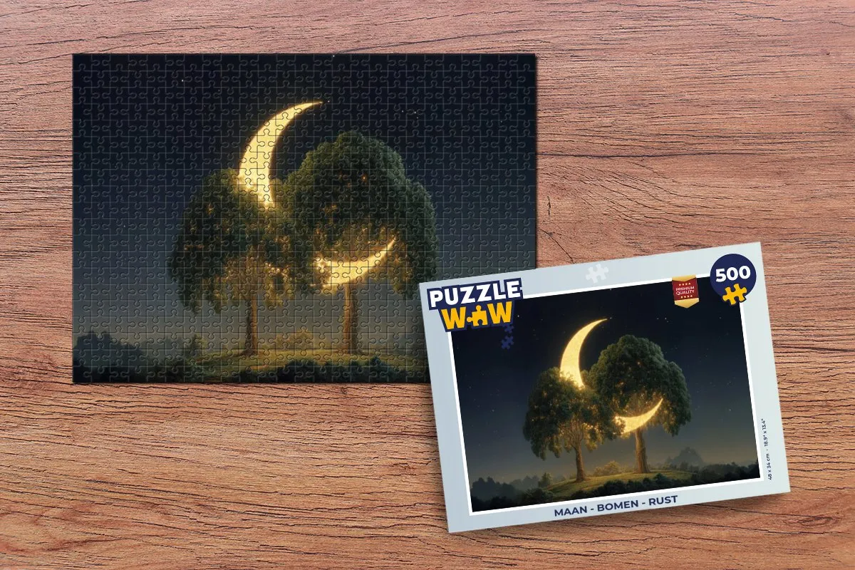PuzzleWow Maan - Bomen Legpuzzel 500 Stuks