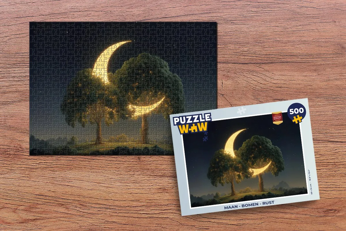 PuzzleWow Maan - Bomen Legpuzzel 500 Stuks
