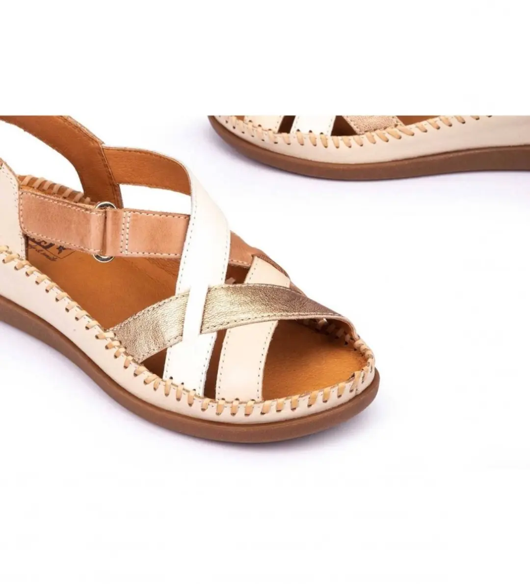 Pikolinos Cadaques Leren Sandalen 36 - Beige