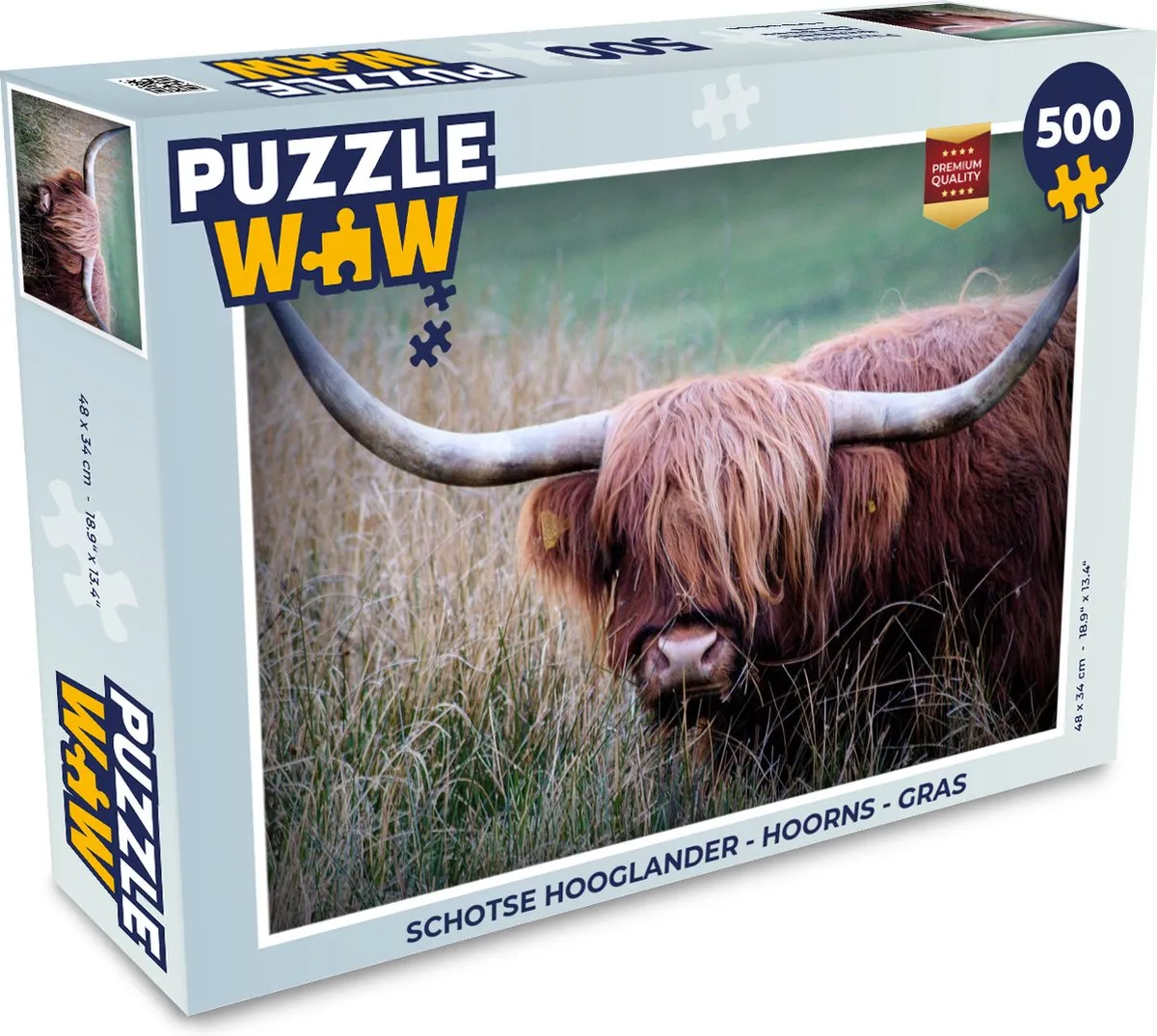 PuzzleWow Schotse Hooglander Legpuzzel 500 Stuks