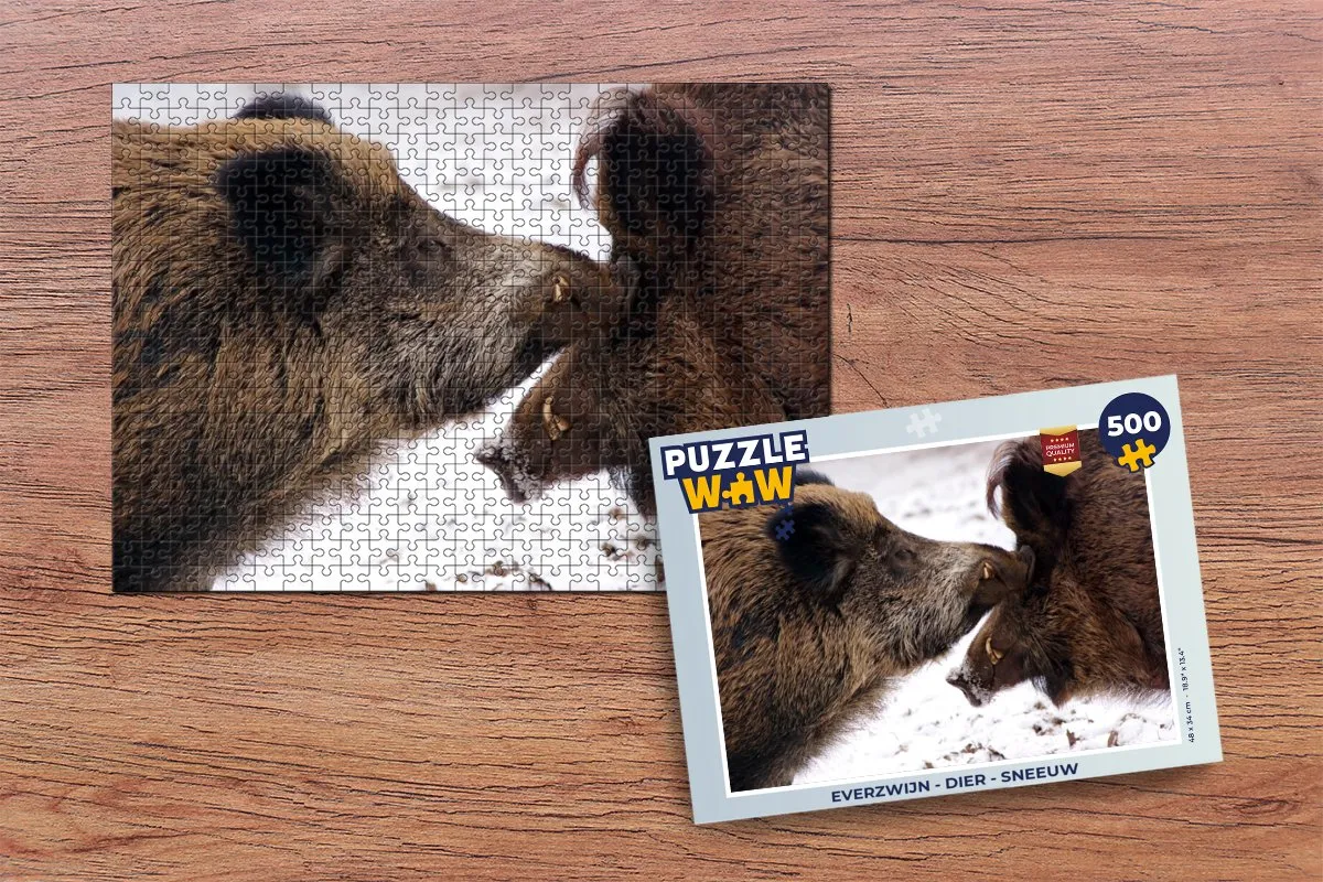 PuzzleWow Everzwijn Legpuzzel 500 Stuks - Multicolor