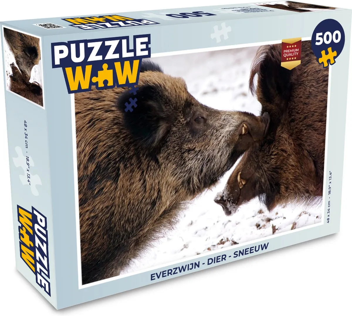 PuzzleWow Everzwijn Legpuzzel 500 Stuks - Multicolor