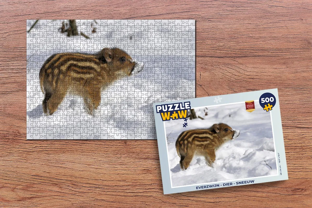 PuzzleWow Everzwijn Legpuzzel 500 Stuks - Multicolor