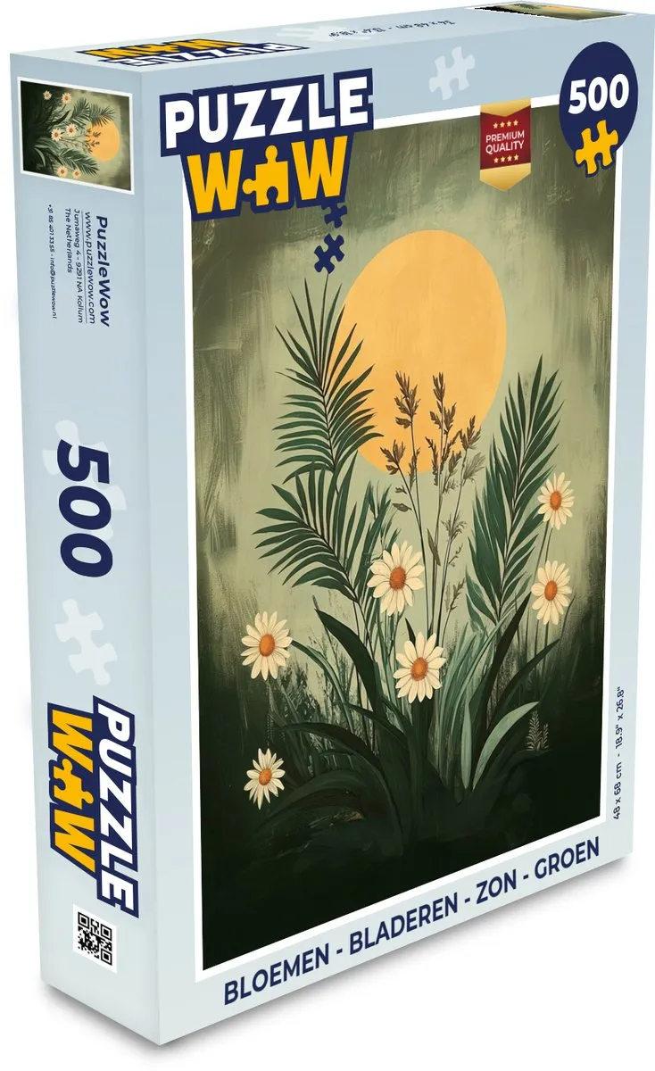 PuzzleWow Bloemen Legpuzzel 500 Stuks - Groen