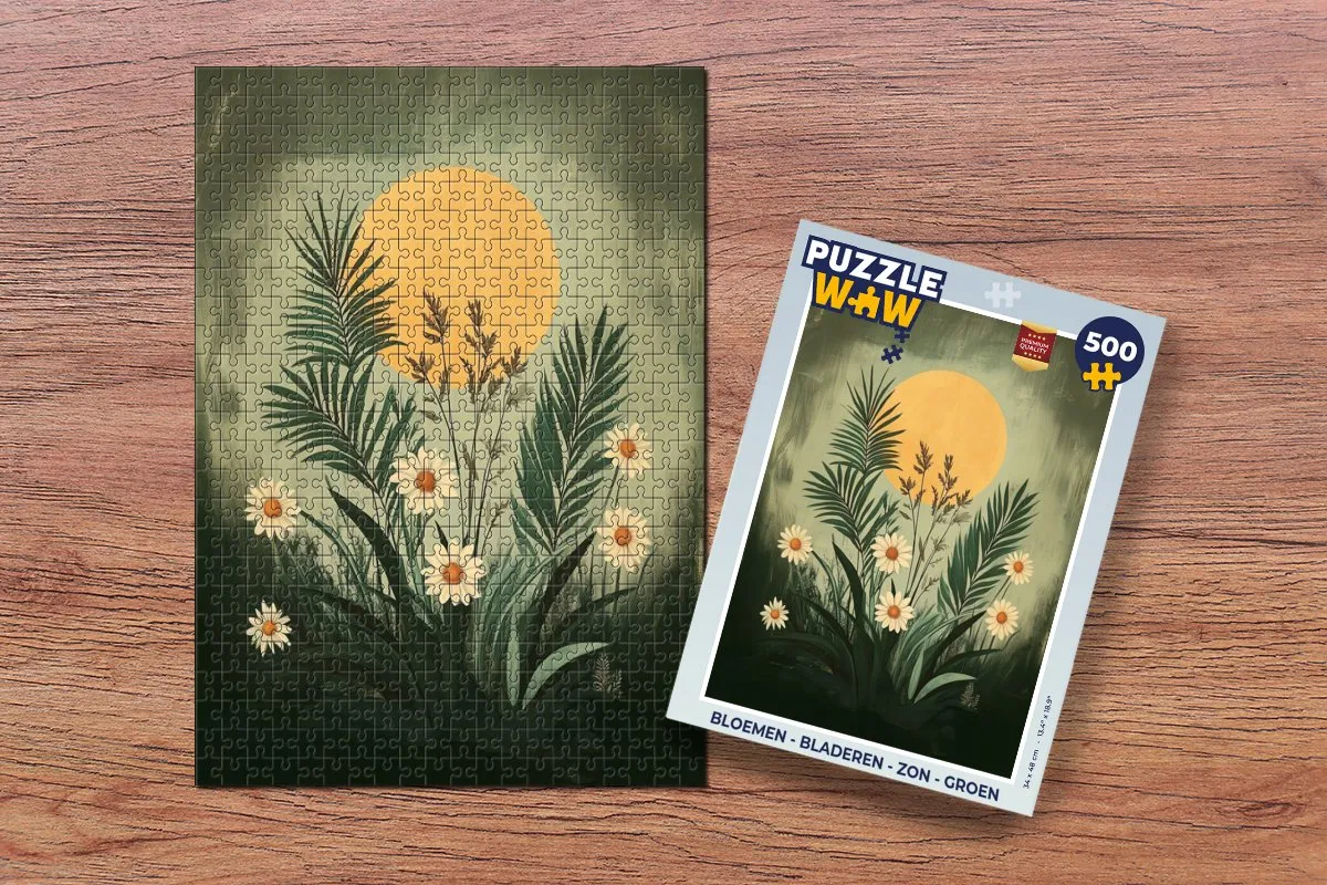 PuzzleWow Bloemen Legpuzzel 500 Stuks - Groen