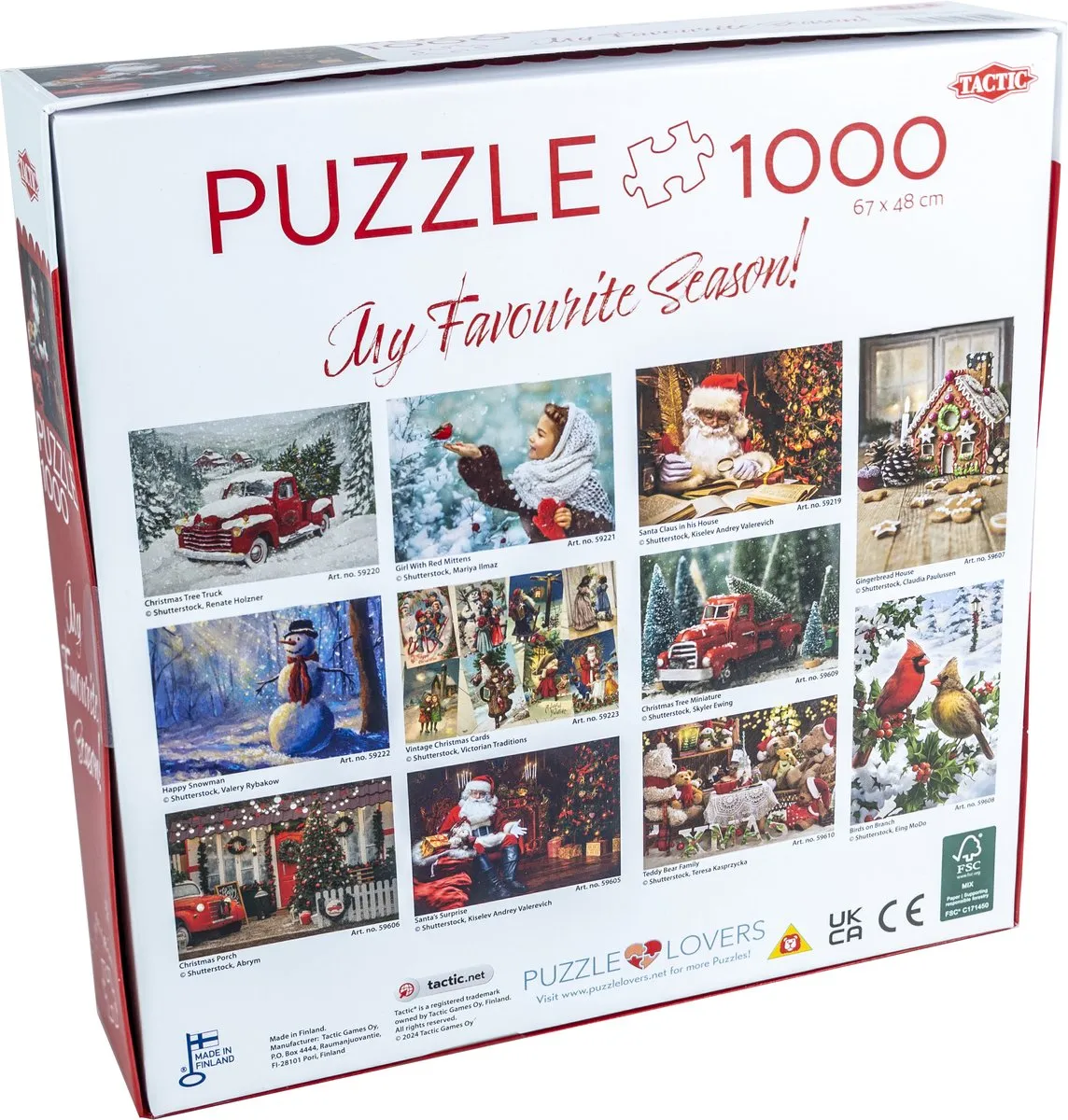 Tactic Puzzle Lovers Santas Surprise 1000 Stuks - Rood