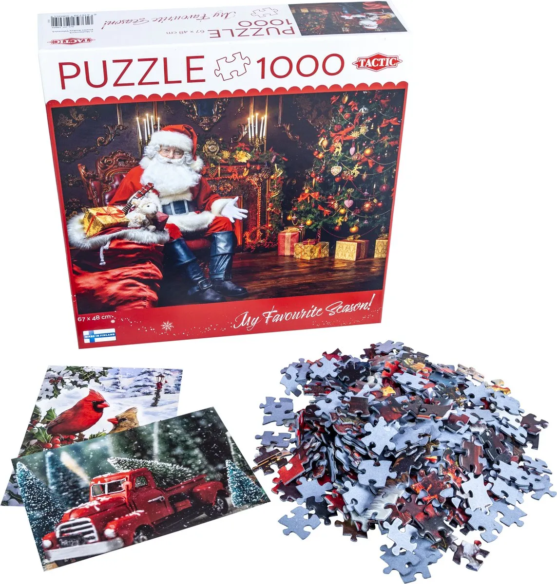 Tactic Puzzle Lovers Santas Surprise 1000 Stuks - Rood