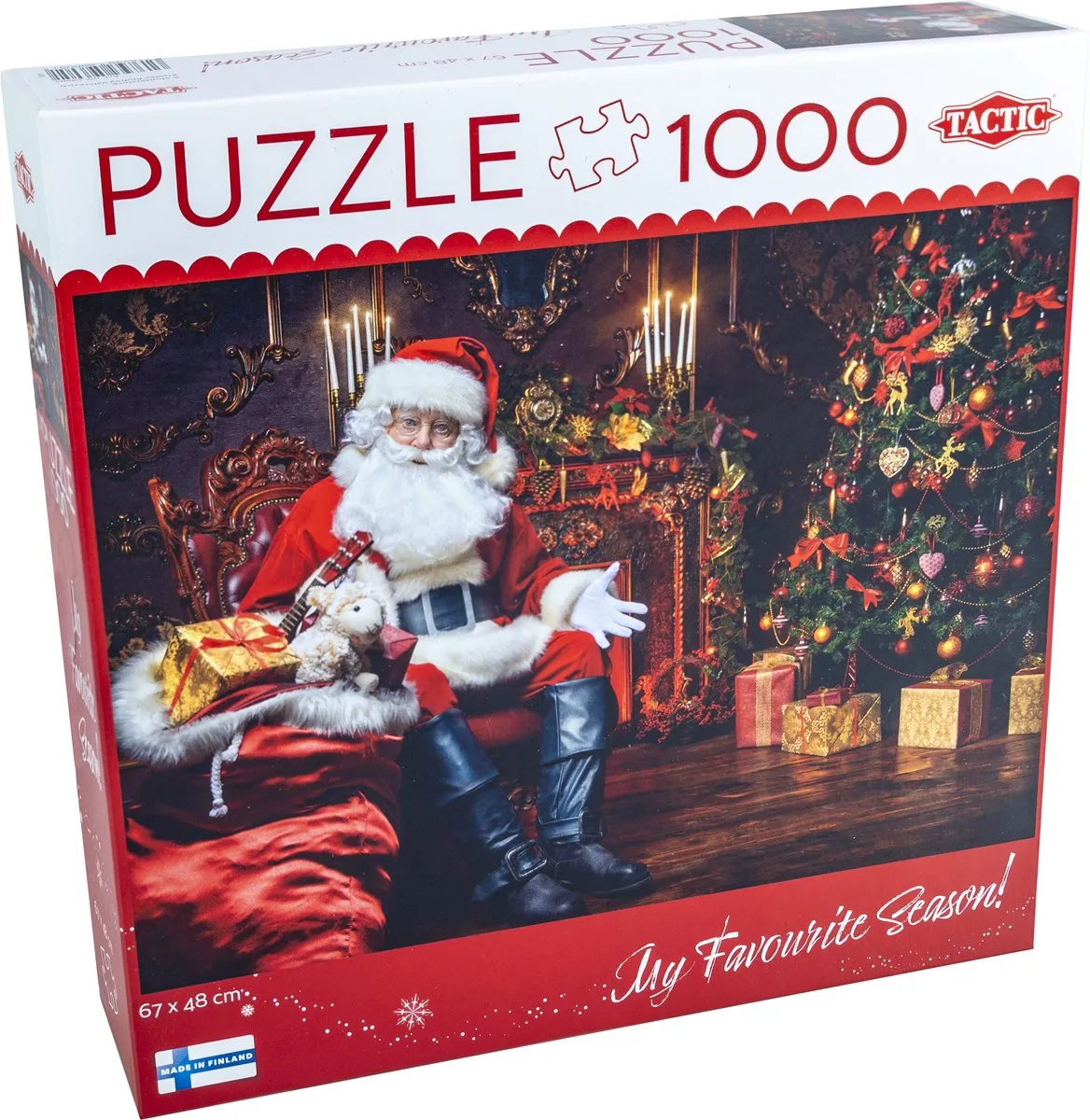 Tactic Puzzle Lovers Santas Surprise 1000 Stuks - Rood