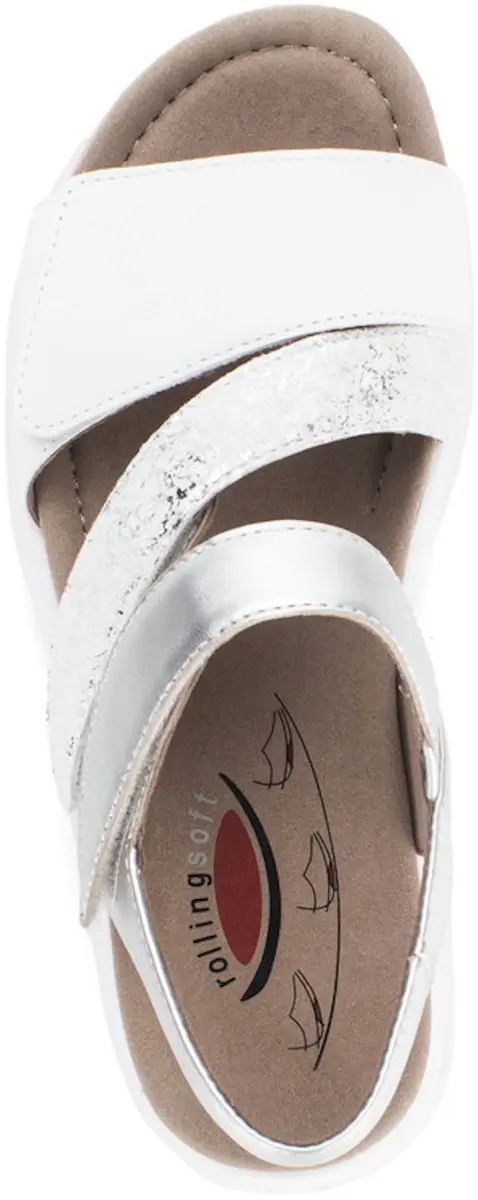 Gabor Rolling Soft Dames Sandalen 86.813.51 - Zilver - Maat 41