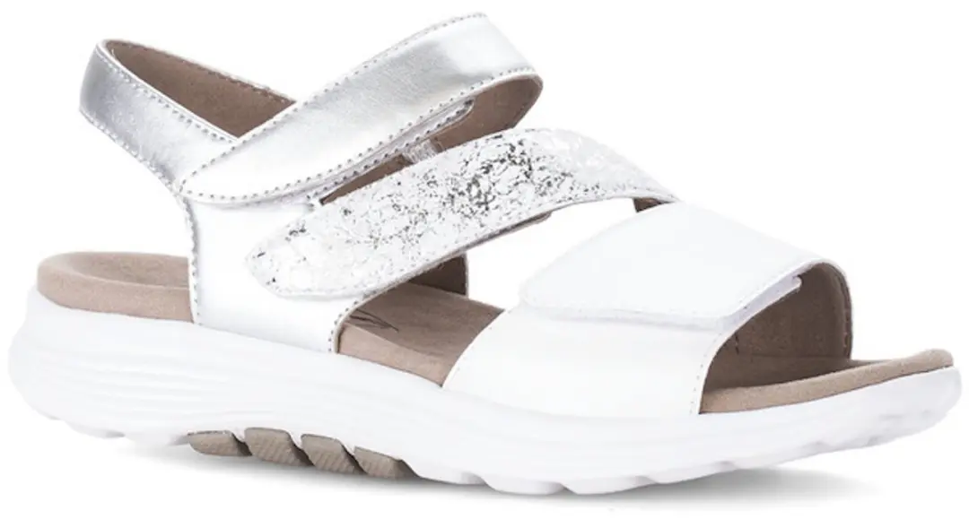 Gabor Rolling Soft Dames Sandalen 86.813.51 - Zilver - Maat 41