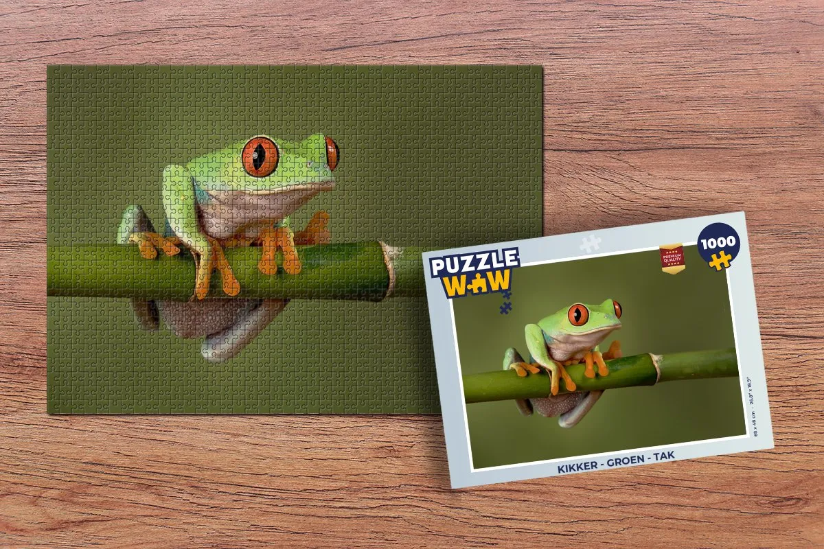 PuzzleWow Kikker Tak Legpuzzel 1000 Stuks - Multicolor