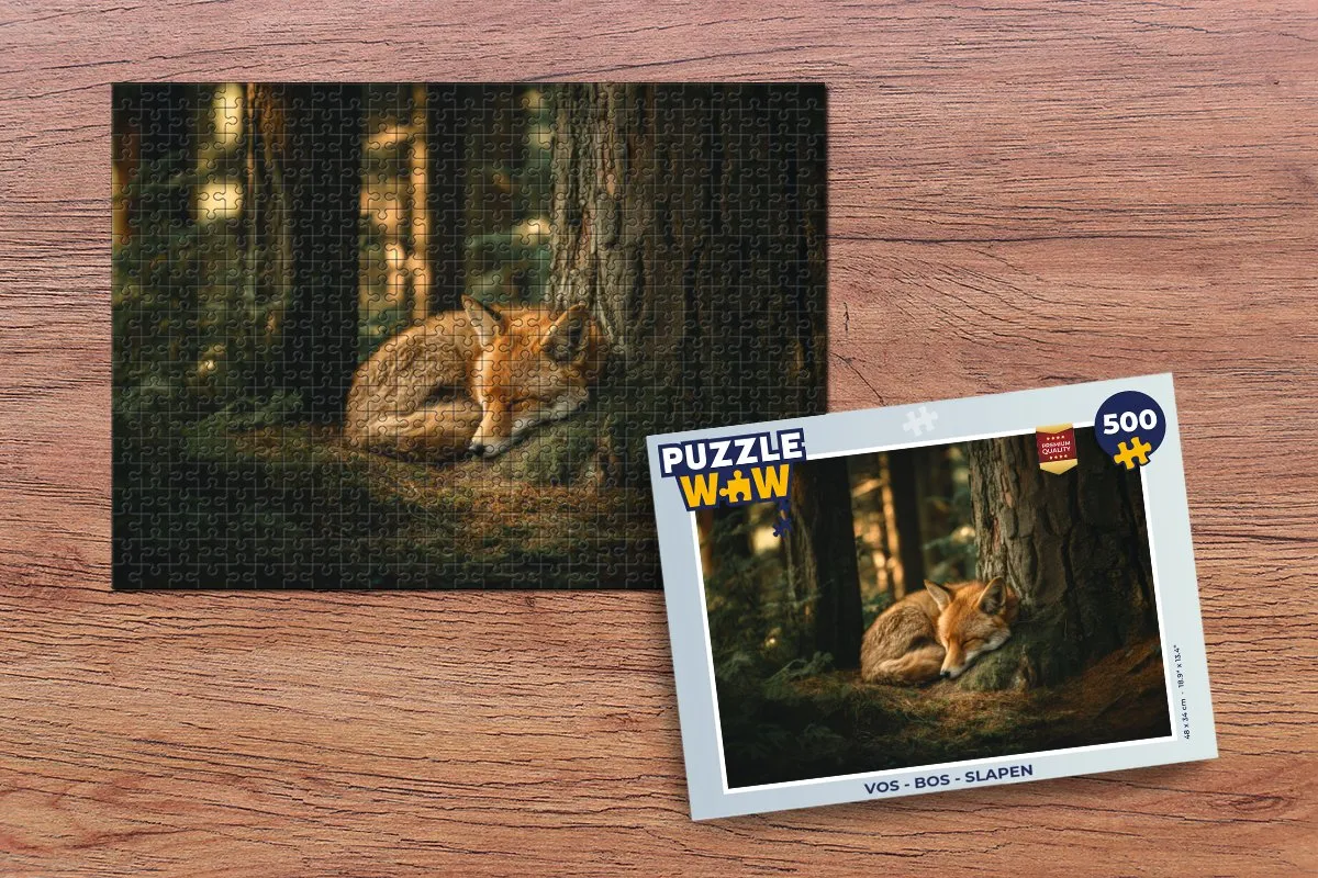 PuzzleWow Vos - Bos - Slapen Puzzel 500 Stuks