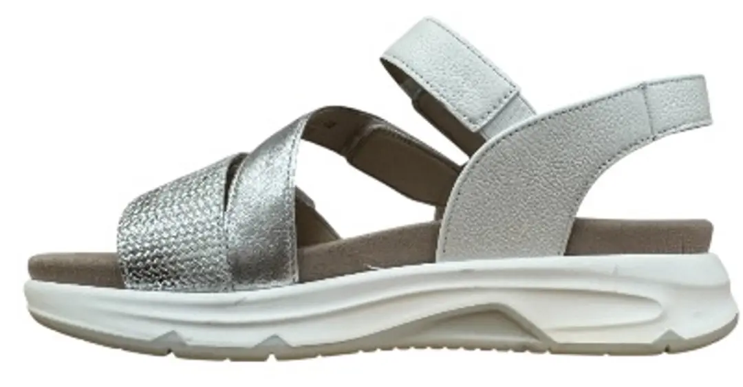 Gabor Rolling Soft Dames Sandalen 86.882.51 - Zilver - Maat 37.5