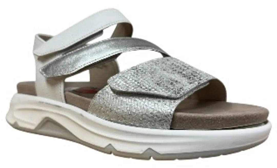 Gabor Rolling Soft Dames Sandalen 86.882.51 - Zilver - Maat 37.5