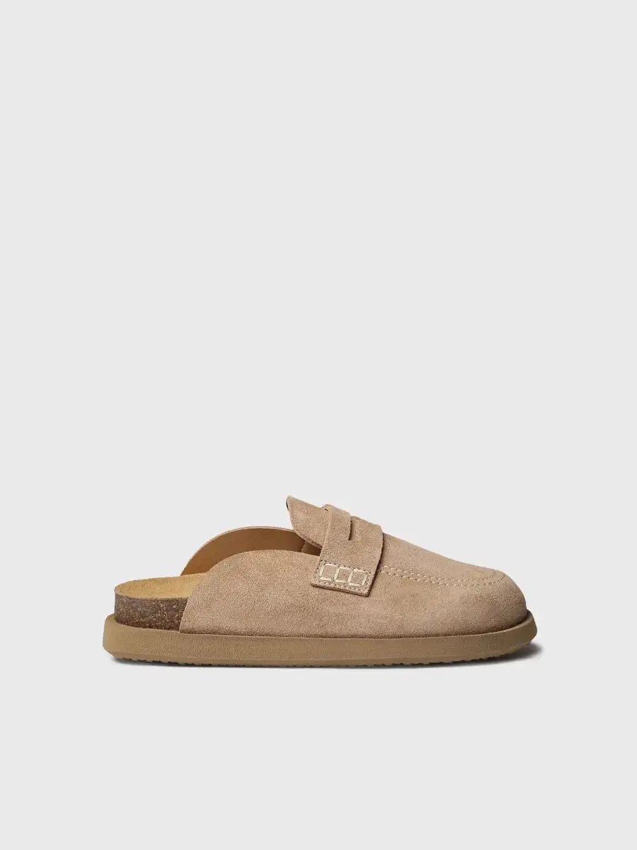 Suède mocassin-achtige klompen voor dames