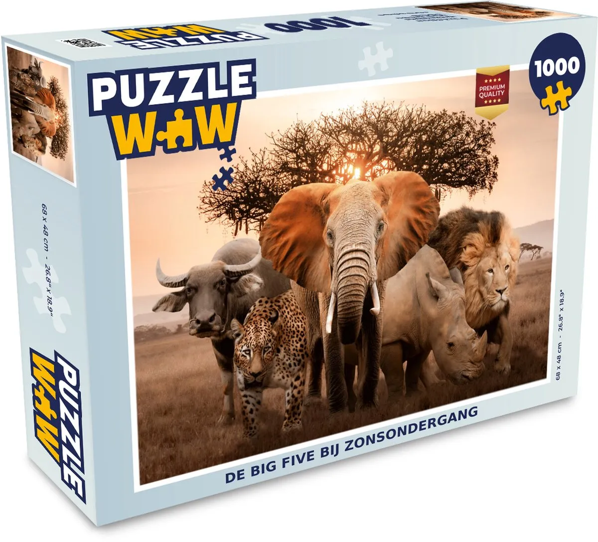 PuzzleWow Dieren Puzzel 1000 Stuks - Multicolor