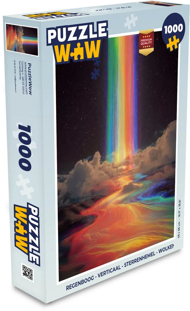 PuzzleWow Regenboog Sterrenhemel Wolken Legpuzzel 1000 Stuks
